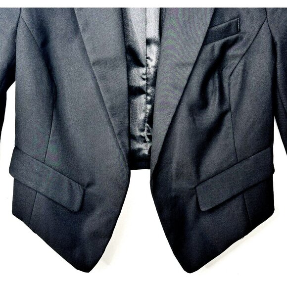 Silence + Noise Womens Blazer Cropped Jacket Urban Outfitters Lined Black XS - Picture 4 of 11
